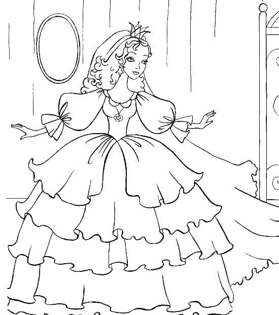 Название: Раскраска Модная принцесса в короне. Категория: модели. Теги: принцесса.