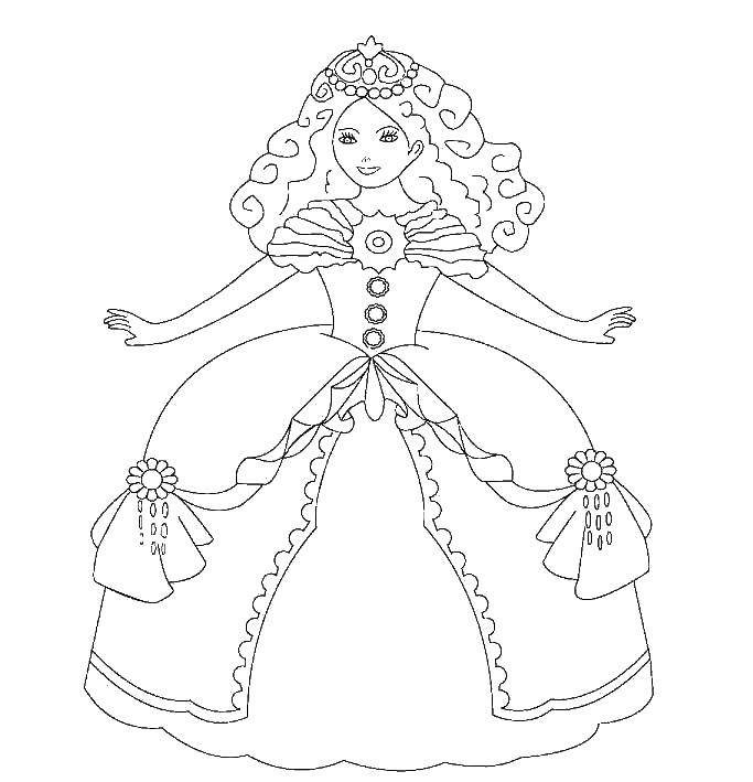 Coloring Princess dress. Category Princess. Tags:  Princess dress.