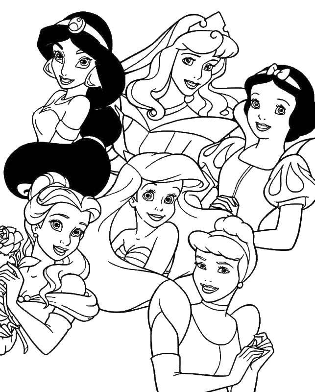 Coloring Disney Princess. Category Princess. Tags:  Princess, disney.