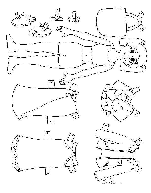Coloring Dress-up doll. Category the clothes and the doll. Tags:  clothes, doll.