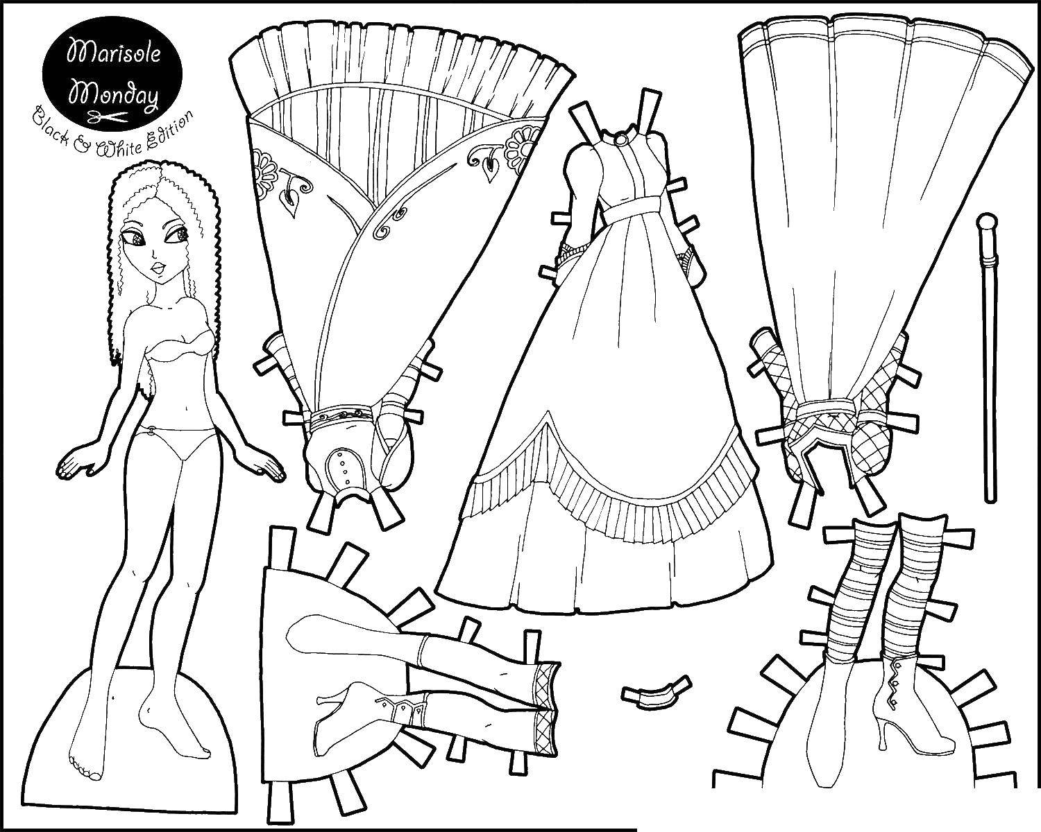 66 Coloring Pages Doll Clothes  Latest HD