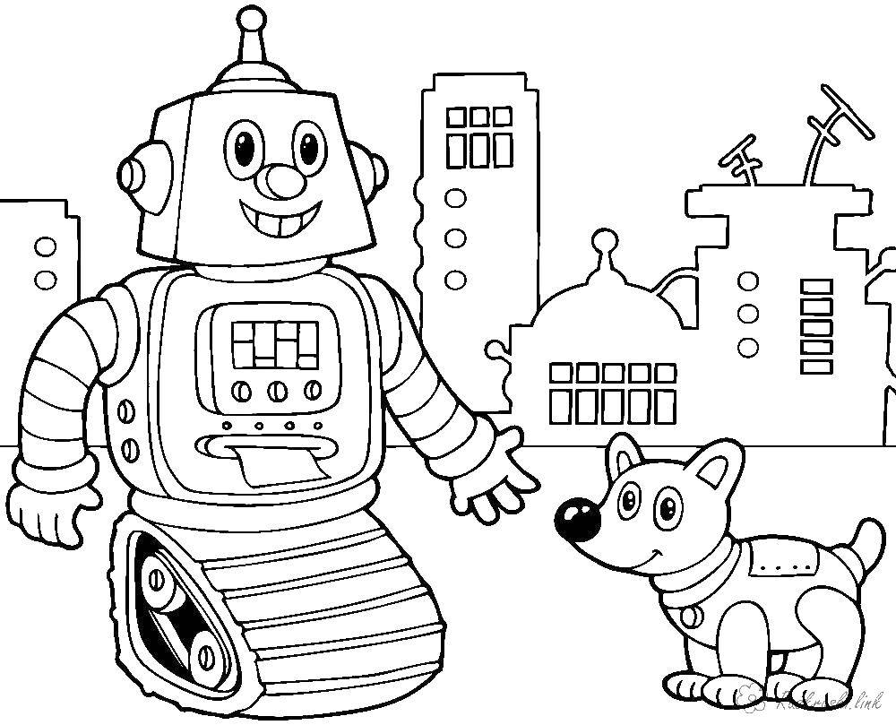 Coloring Robot and machine. Category Technique. Tags:  robot.