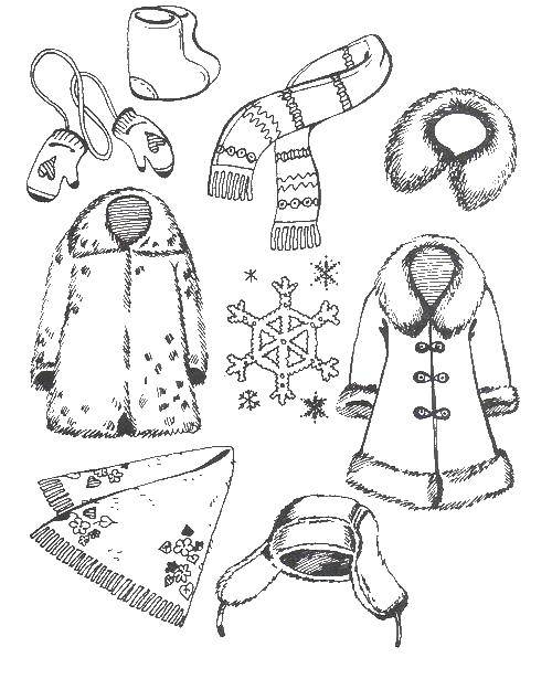 Опис: розмальовки  Зимовий одяг. Категорія: зимова одяг. Теги:  зимова одяг.