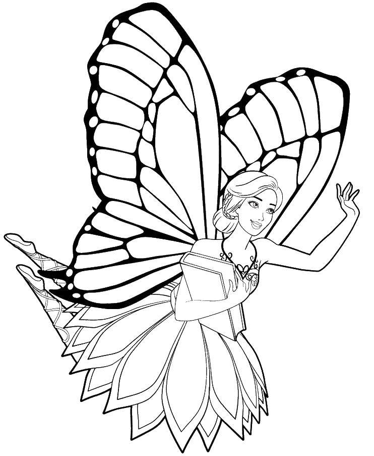 Coloring Fairy. Category fairies. Tags:  fairy, girl, wings.