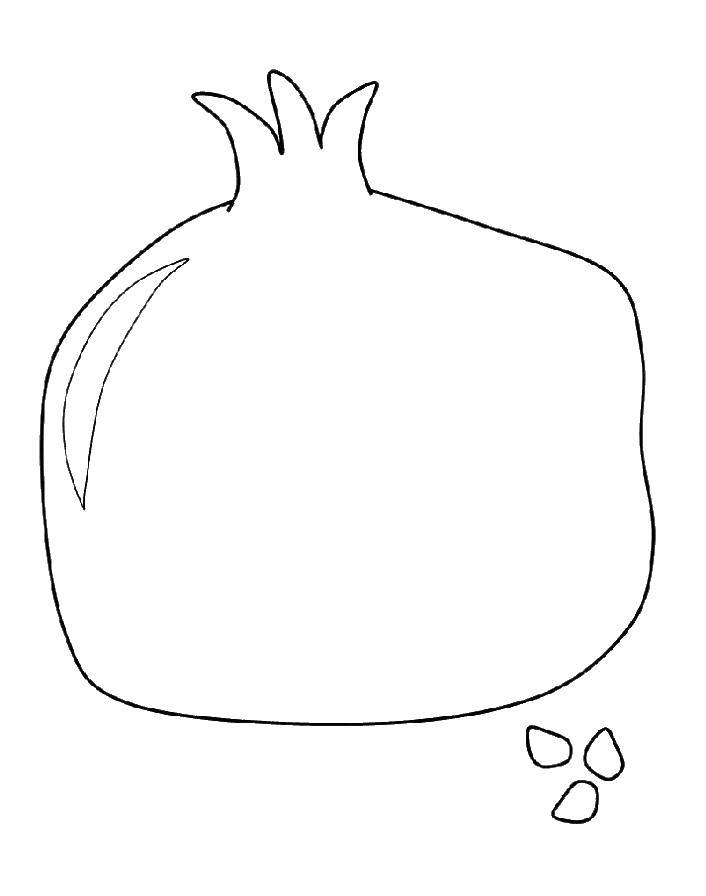 Coloring Garnet. Category fruits. Tags:  fruits, berries, pomegranate.