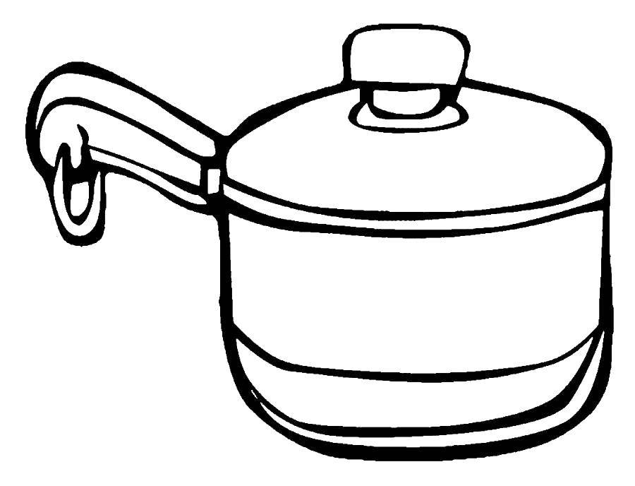 Coloring Pan. Category dishes. Tags:  utensils, pots.
