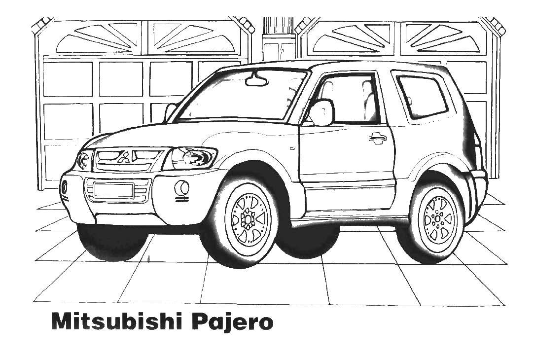 Coloring Mitsubishi Pajero. Category machine . Tags:  Mitsubishi, Pajero, car.