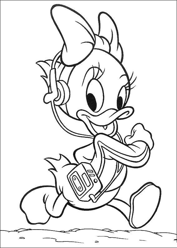 Coloring Duck. Category cartoons. Tags:  cartoon, duck, Donald Duck.