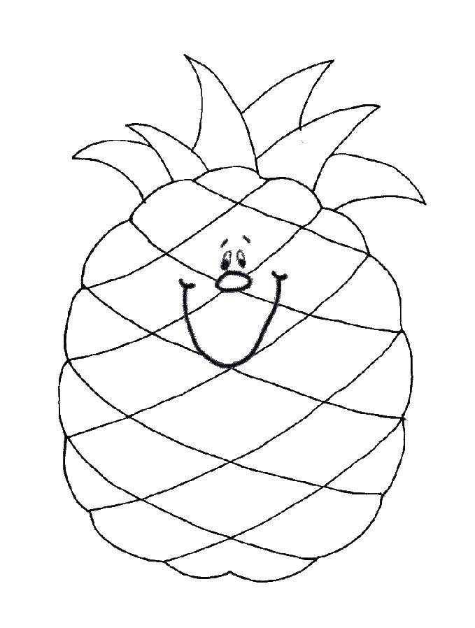 Coloring Pineapple. Category fruits. Tags:  pineapple. fruit.