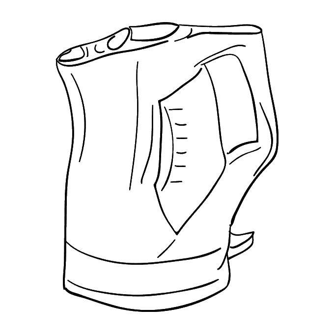 Coloring Electric kettle. Category kettle. Tags:  electric, kettle.