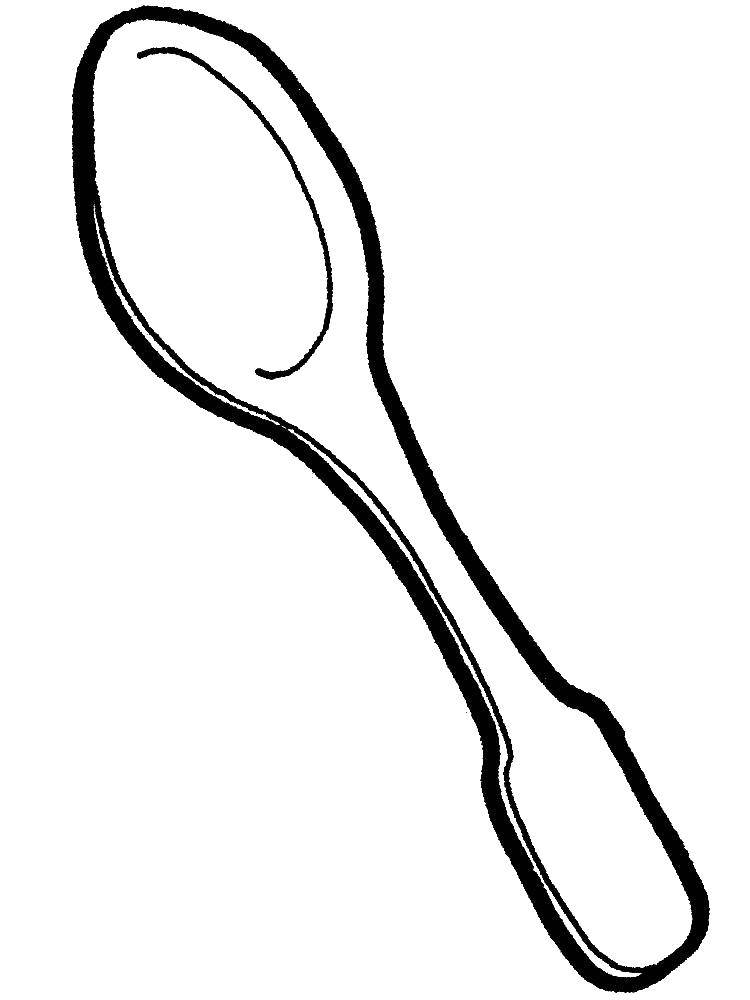 Coloring Spoon. Category dishes. Tags:  Crockery, Cutlery.