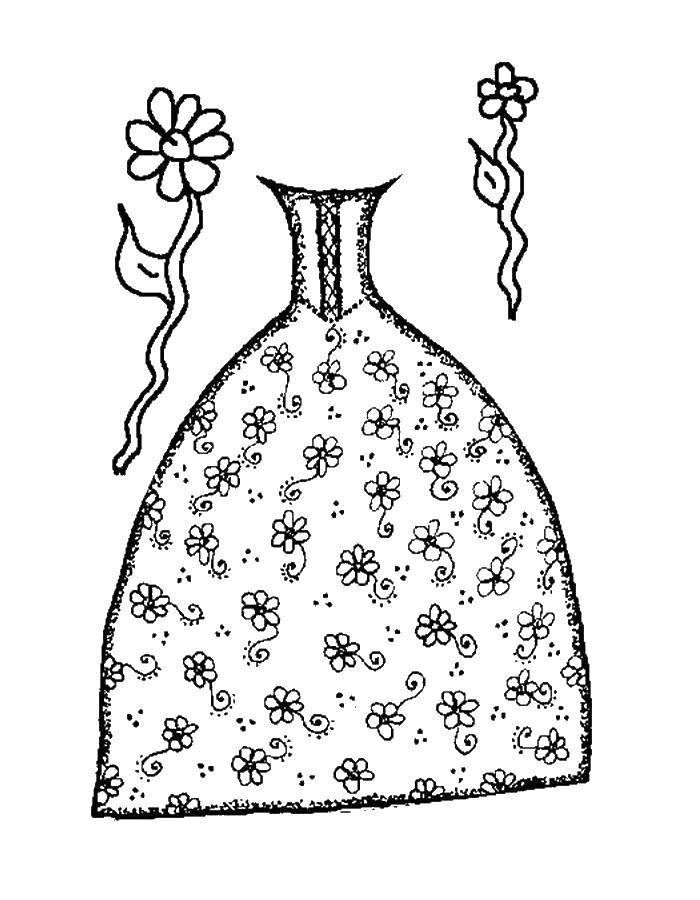 Coloring Dress. Category Clothing. Tags:  dress dress for girls.
