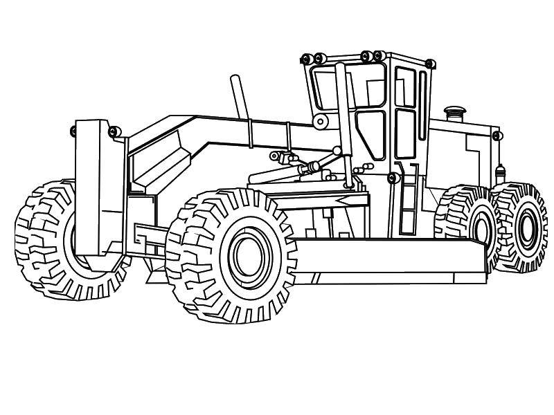 Название: Раскраска Строительная машина. Категория: стройка. Теги: Машина, стройка.