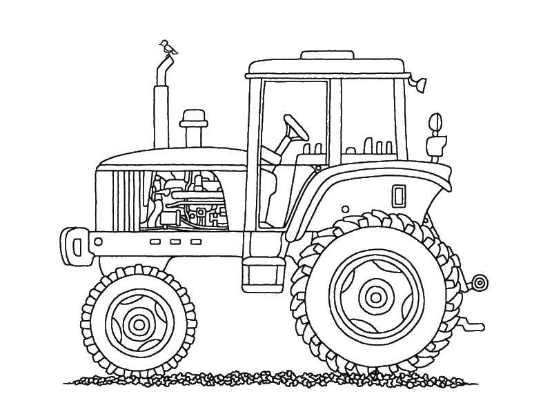 Coloring Tractor. Category nice. Tags:  machine.