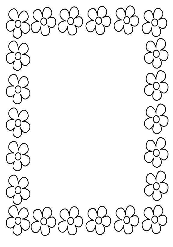 Coloring Floral frame. Category frame for text. Tags:  Frame.