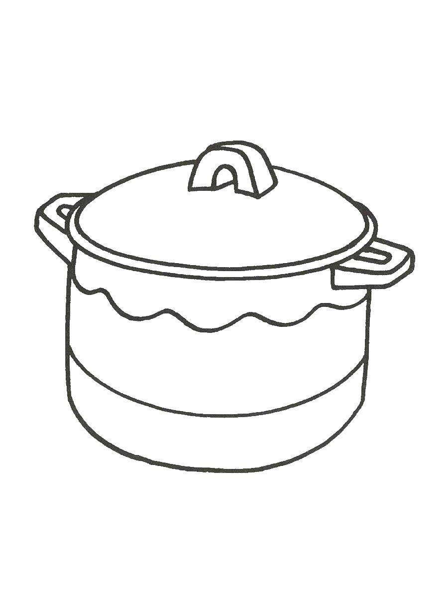 Coloring Pan. Category dishes. Tags:  pan, utensils.