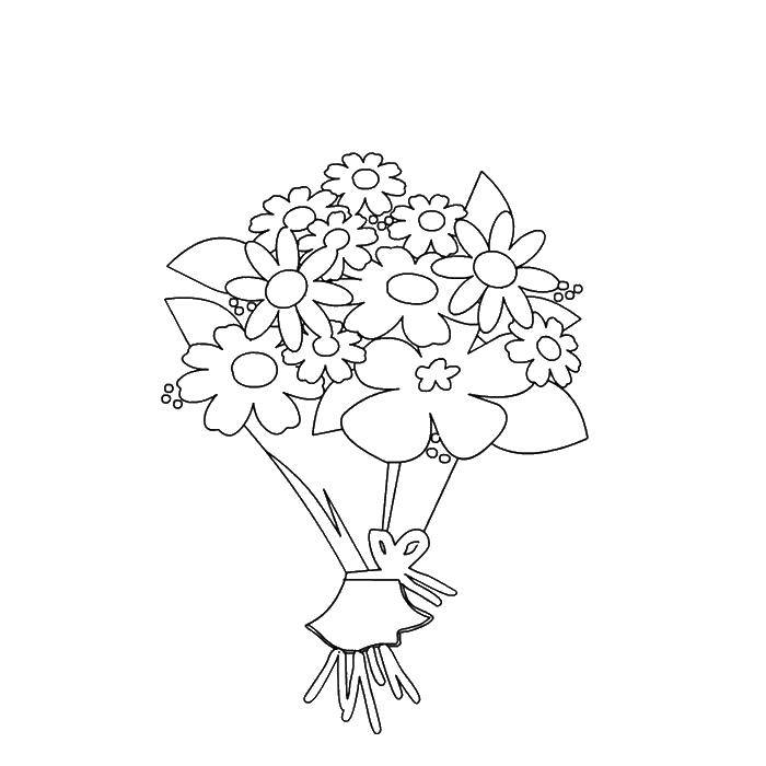 Coloring A bouquet of flowers. Category flowers. Tags:  flowers, bouquet.