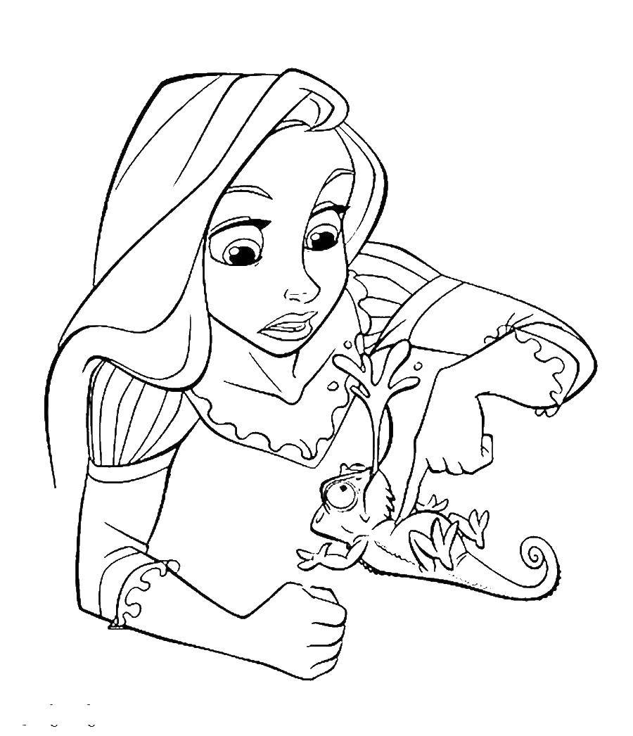 Coloring Rapunzel with a friend. Category Princess. Tags:  Princess , fairytale, Rapunzel.