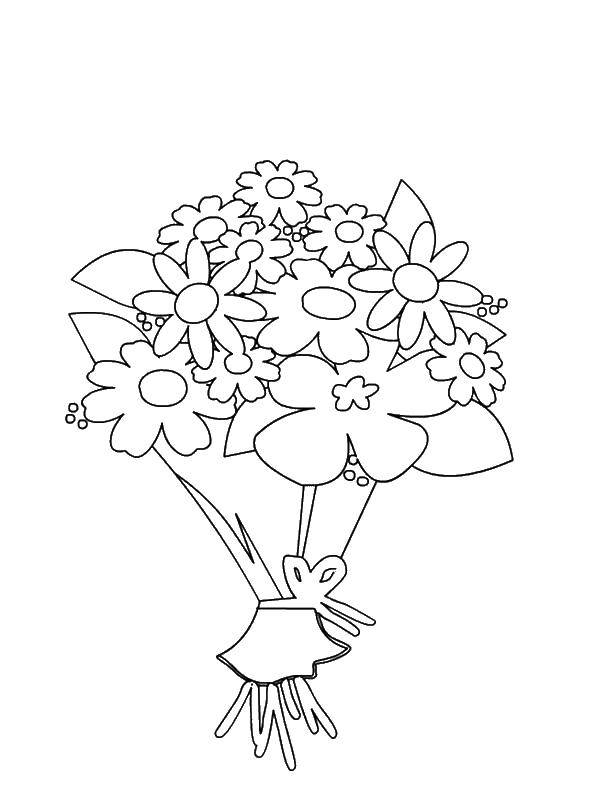 Coloring Flowers. Category flowers. Tags:  flowers, bouquet.