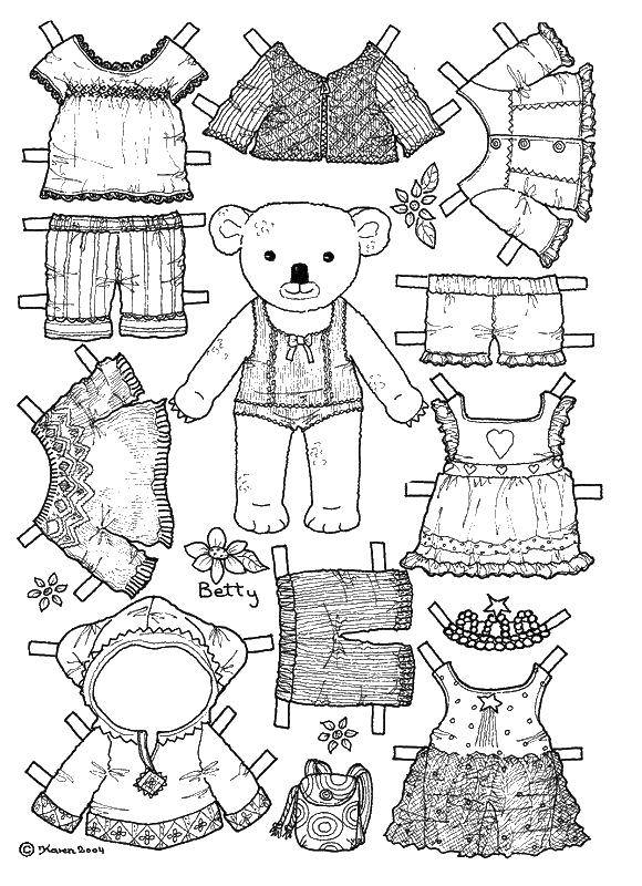 Название: Раскраска Одень коалу. Категория: одежда и кукла. Теги: одень, Коалу, одежда.