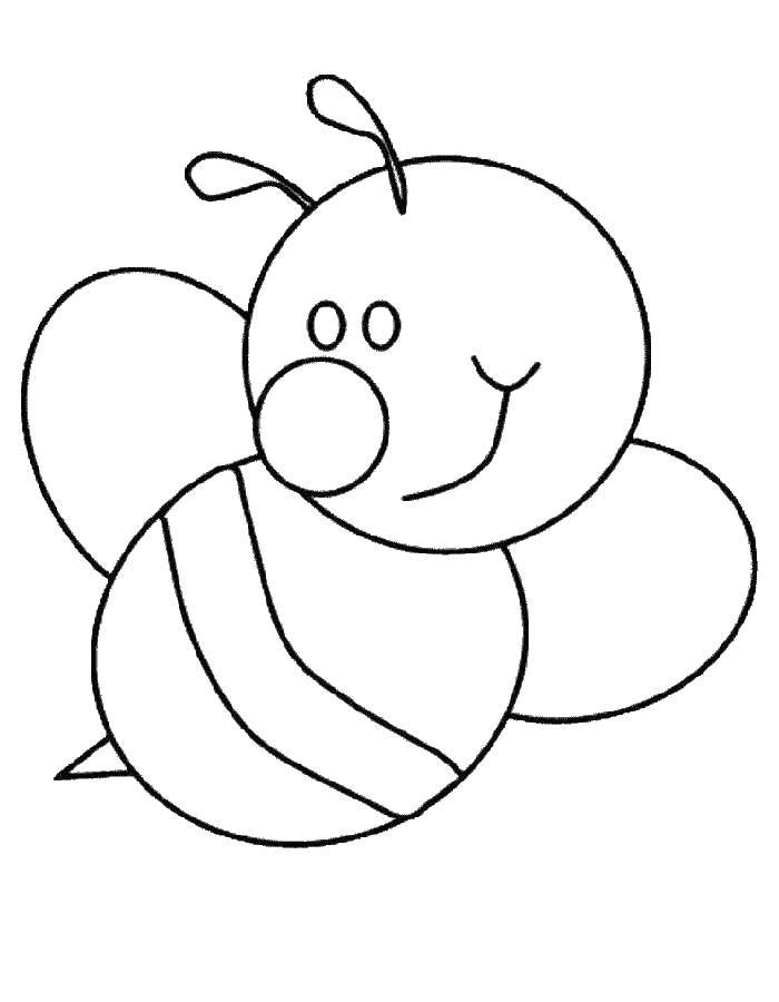 Coloring Bee. Category bee. Tags:  bee, nectar.