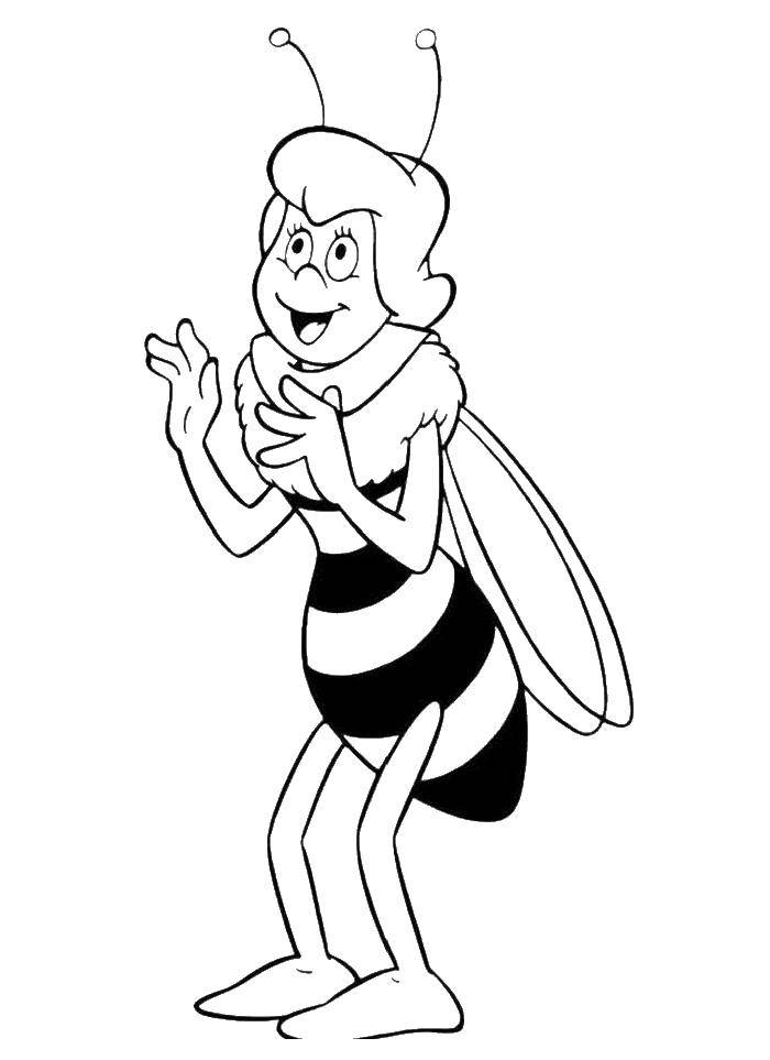 Название: Раскраска Учительница пчела мисс кассандра. Категория: пчелка Мая. Теги: учительница, пчела, мисс Кассандра.