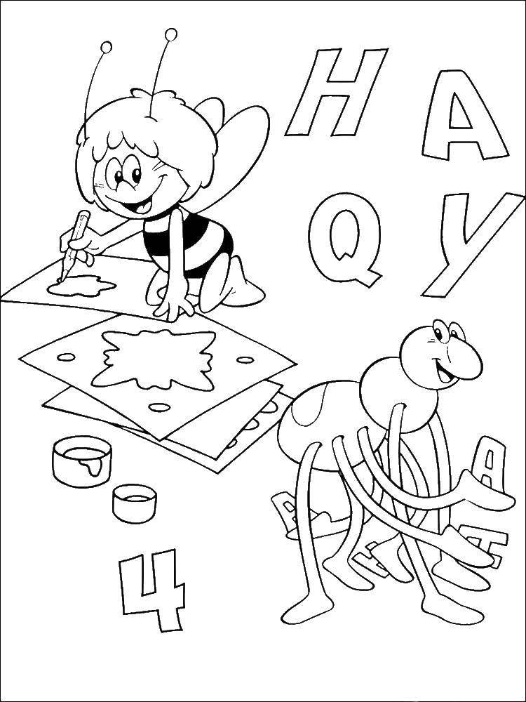 Coloring English. Category English. Tags:  The alphabet, letters, words.