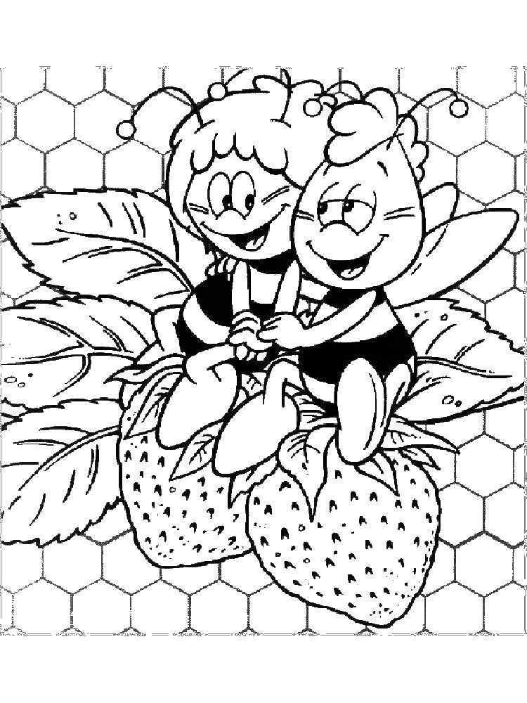 Название: Раскраска Пчелка майя. Категория: пчела. Теги: Персонаж из мультфильма, Пчелка майя.