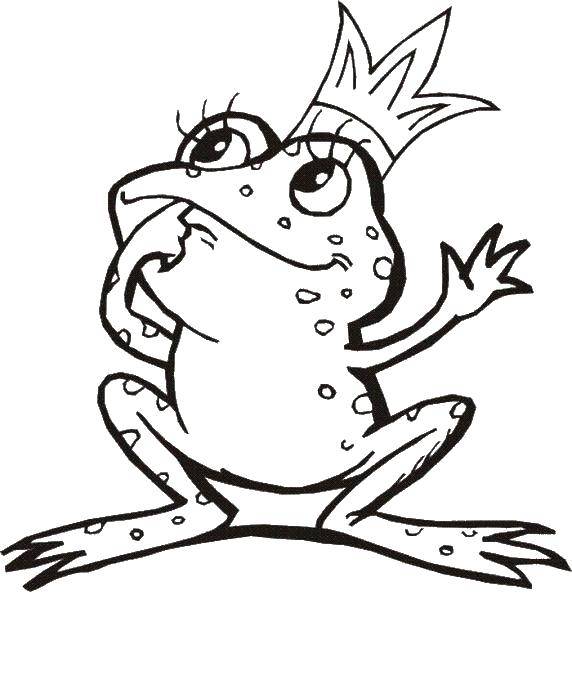 Название: Раскраска Царевна лягушка. Категория: Сказки. Теги: Сказки, Царевна Лягушка.