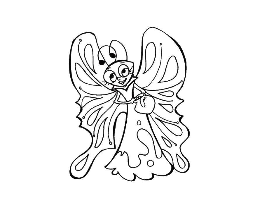 Coloring Butterfly. Category butterfly. Tags:  butterfly.