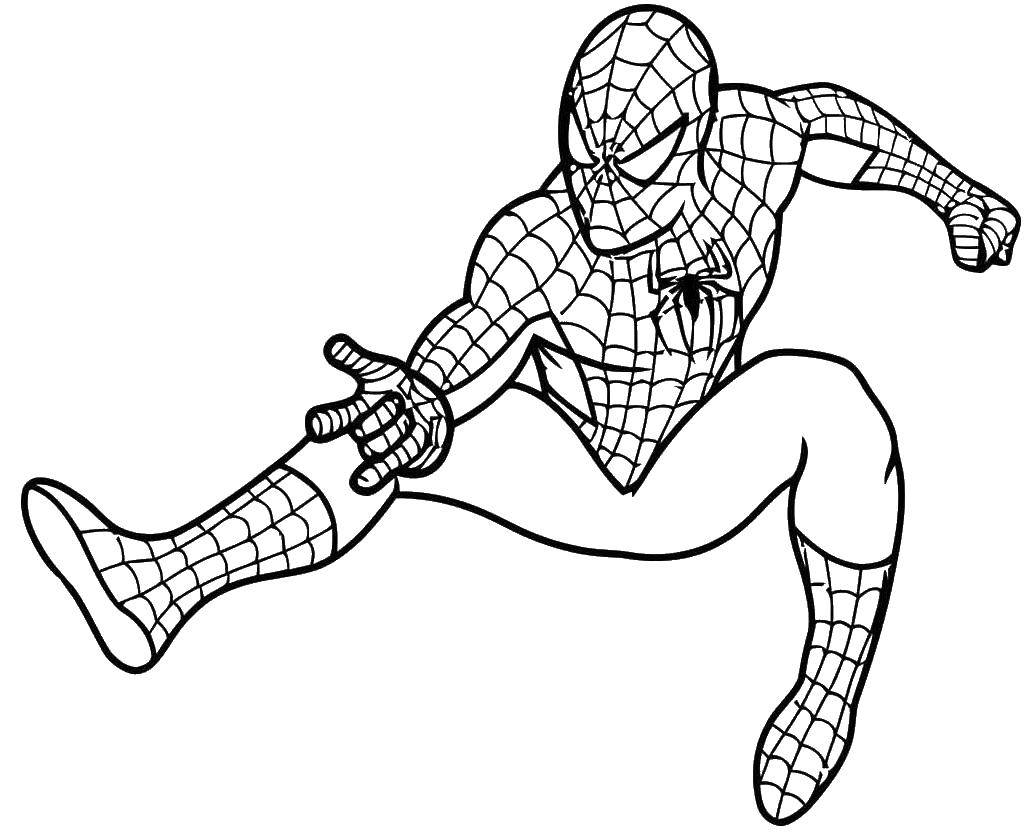 Coloring Spiderman produces webs. Category Comics. Tags:  Comics, Spider-Man, Spider-Man.
