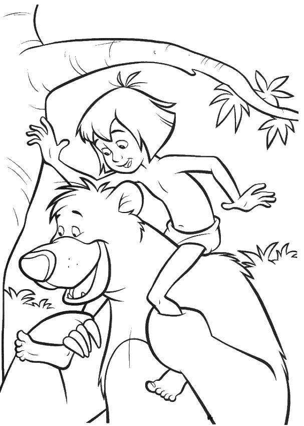 Coloring Mowgli and Baloo. Category Mowgli. Tags:  Mowgli.