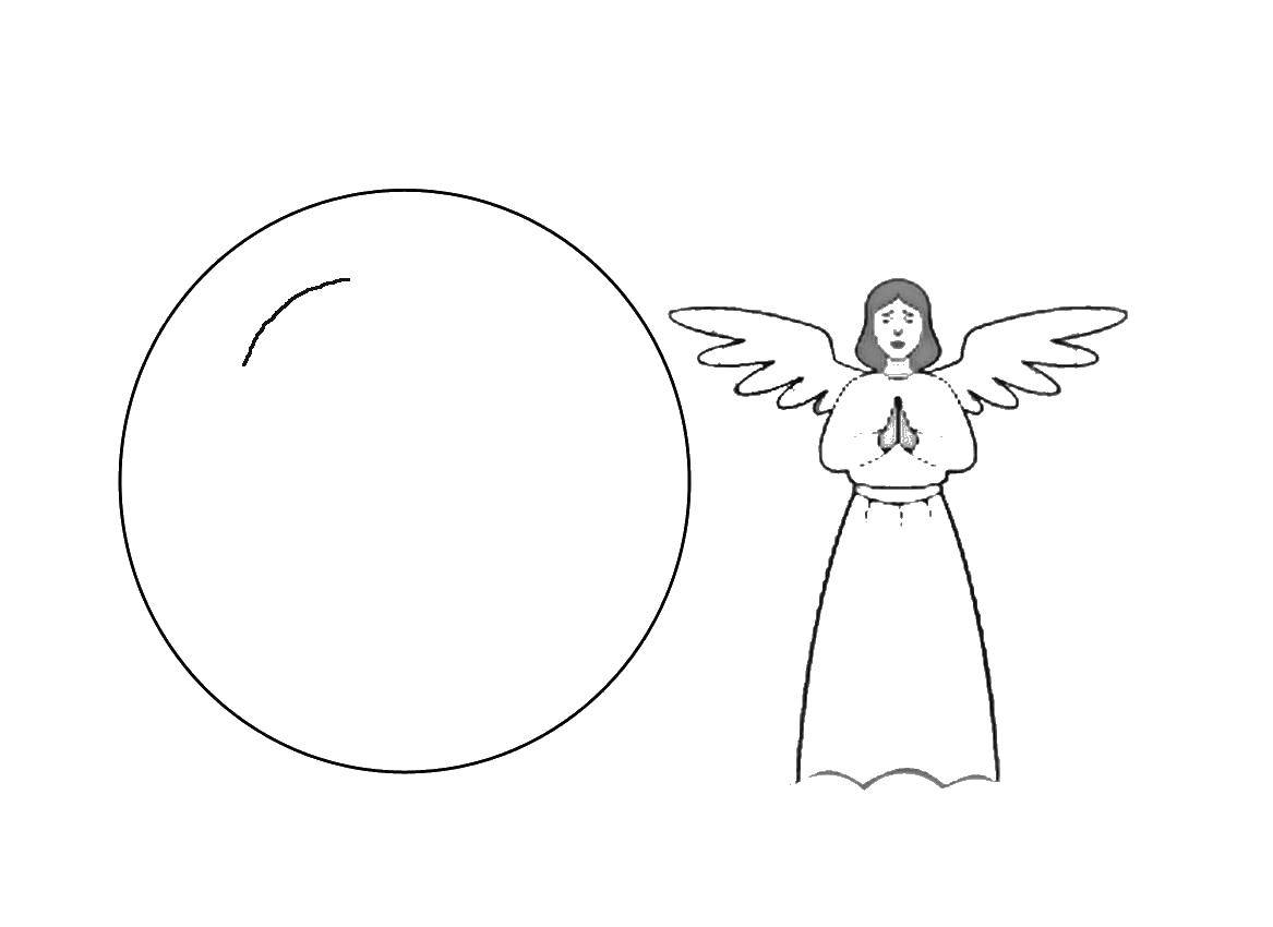 Coloring Angel. Category Christ is risen. Tags:  Angel .