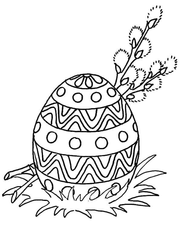 Название: Раскраска Пасхальное яйцо. Категория: христос воскрес. Теги: пасха, яйца.