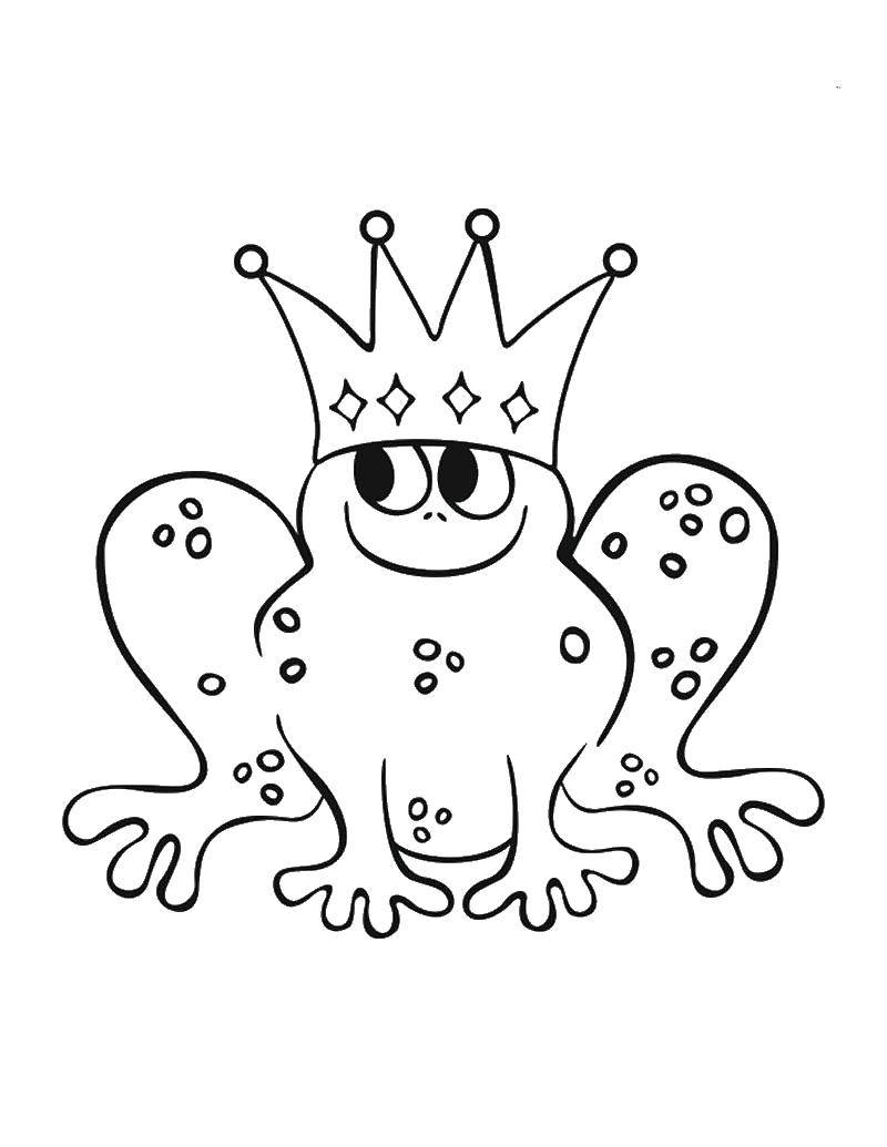 Название: Раскраска Принц лягушонок. Категория: лягушка. Теги: Принц, лягушка.
