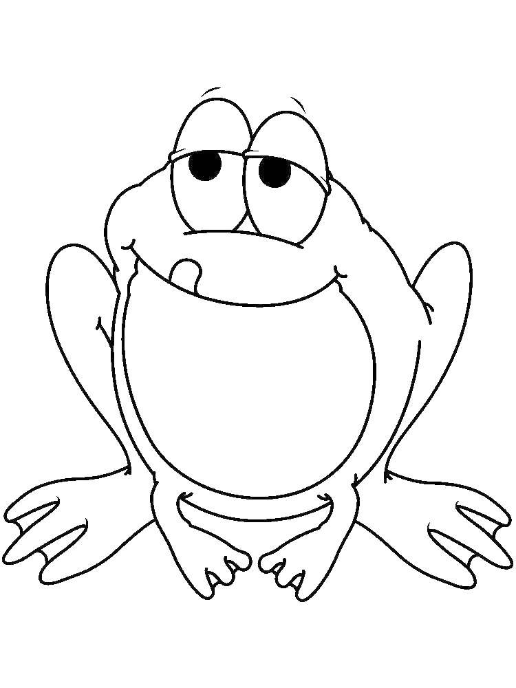 Coloring Funny frog. Category the frog. Tags:  Reptile, frog.