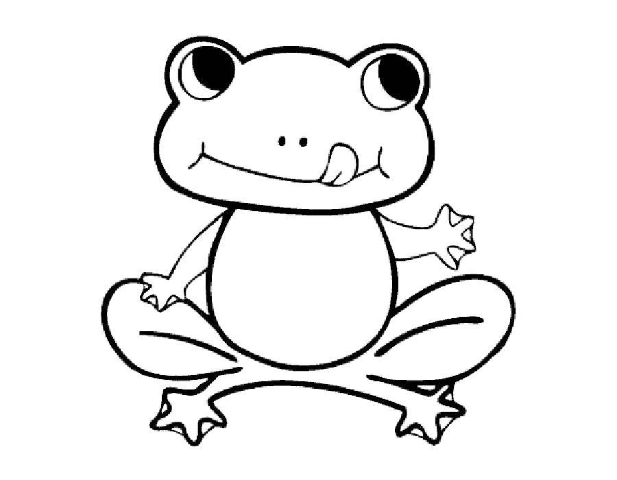 Coloring Funny frog. Category the frog. Tags:  Reptile, frog.