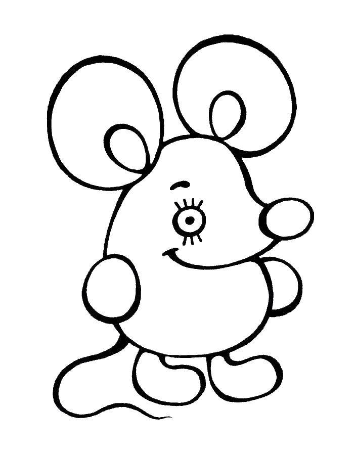 Название: Раскраска Мышка. Категория: мышка. Теги: Мышка, животные.