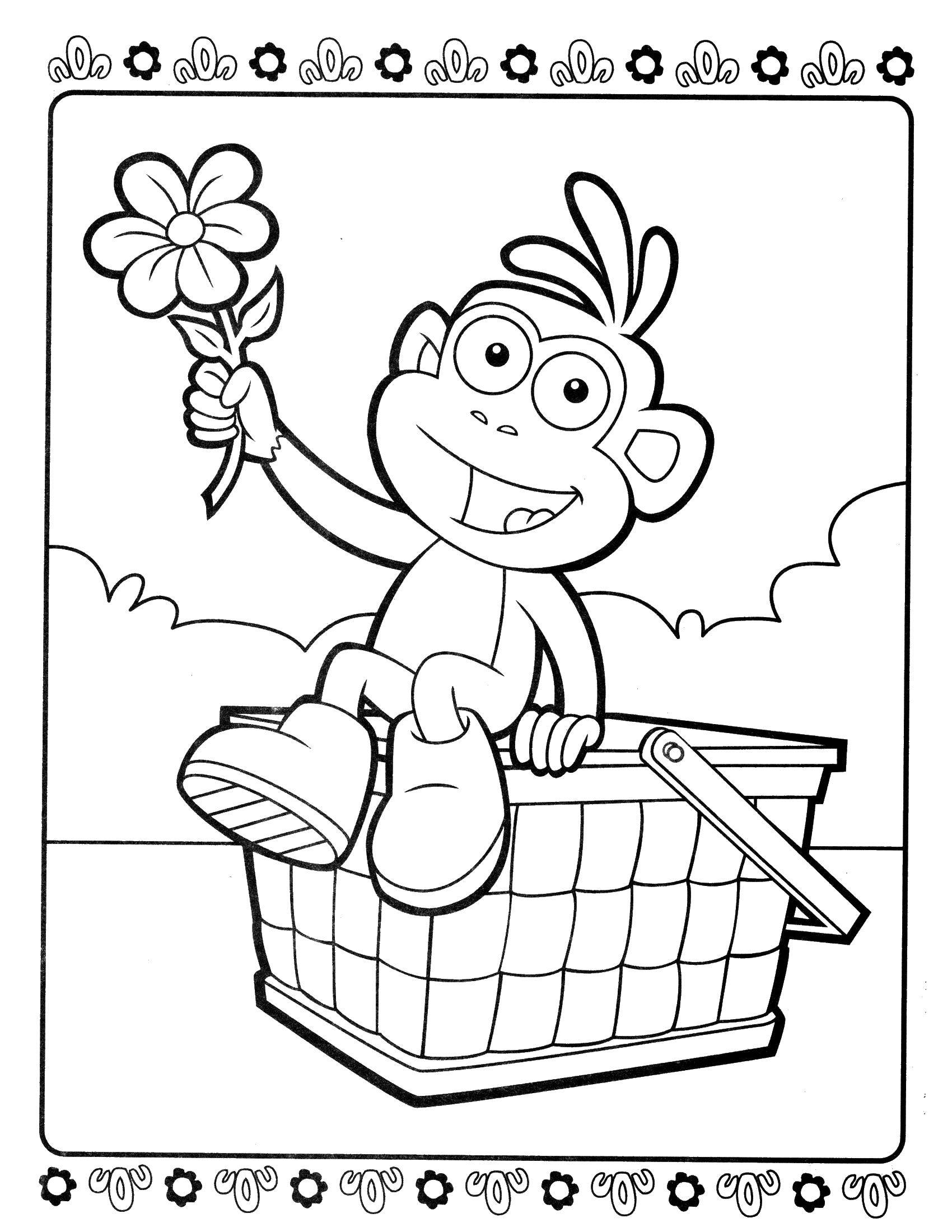 Coloring Slipper. Category Dora. Tags:  Dora , the monkey, .