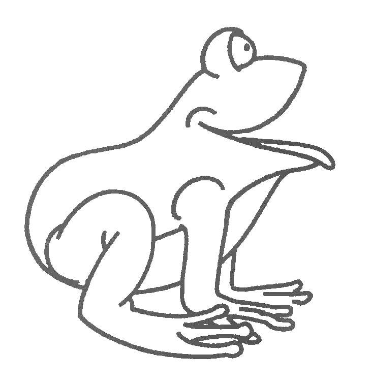 Coloring Funny frog. Category the frog. Tags:  Reptile, frog.