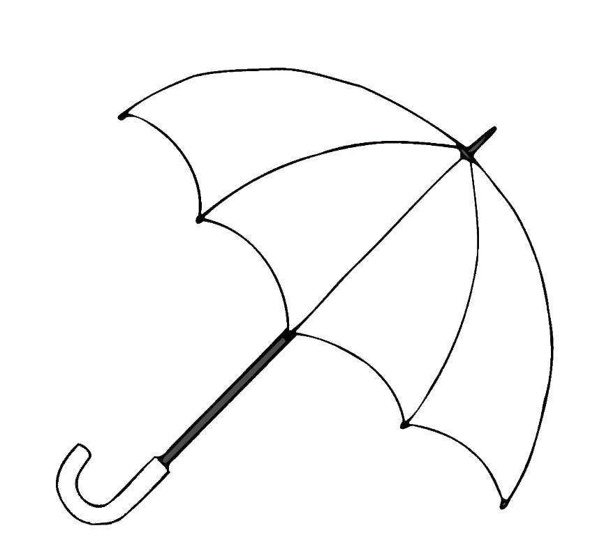 Название: Раскраска Зонтик. Категория: зонт. Теги: зонт.
