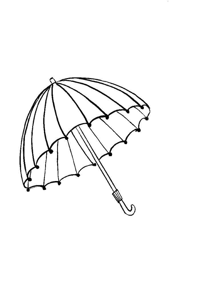 Название: Раскраска Зонтик. Категория: зонт. Теги: зонтик.