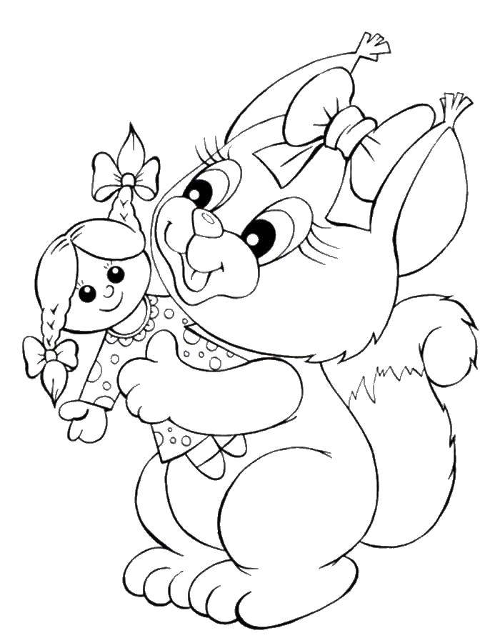 Coloring Squirrel doll. Category squirrel. Tags:  squirrel, doll.