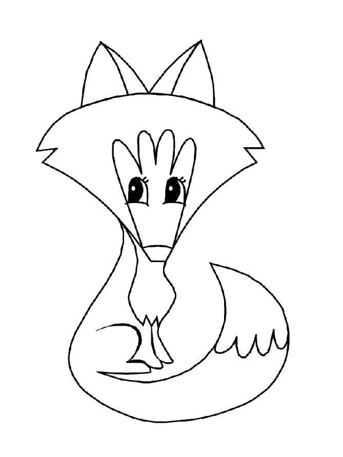 Coloring Fox. Category the Fox. Tags:  Fox.