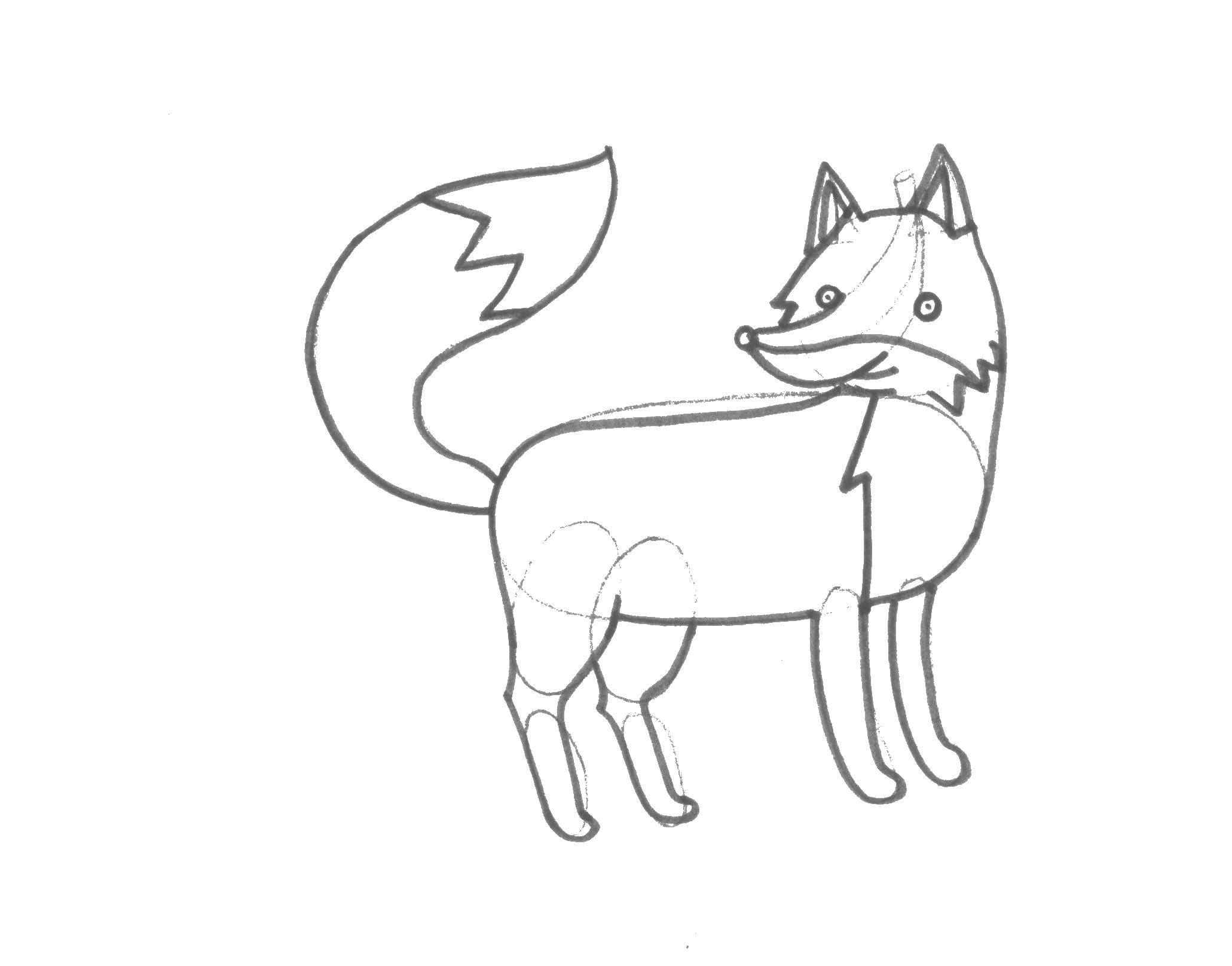 Coloring Fox. Category the Fox. Tags:  the Fox.