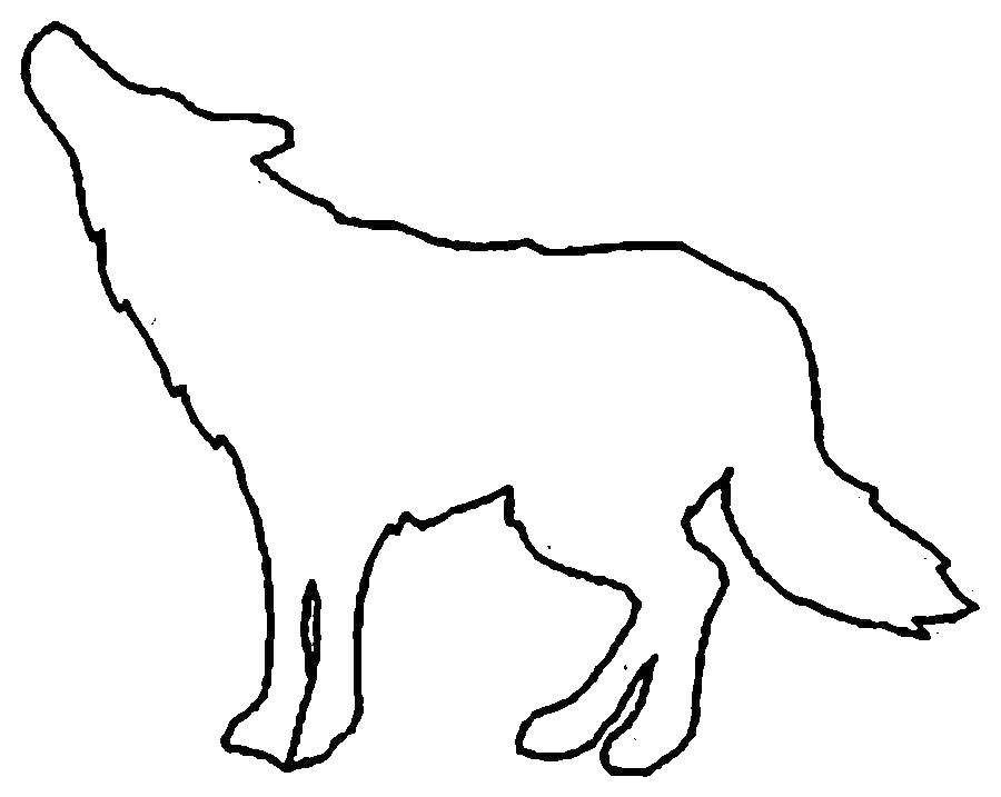 Название: Раскраска Контур волка. Категория: Контуры животных. Теги: волк.