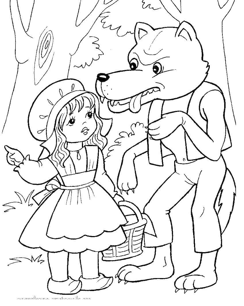 red wolf coloring page
