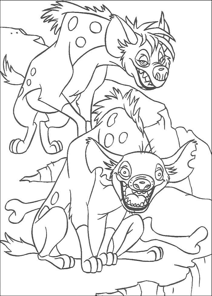 Coloring Hyenas. Category The lion king. Tags:  the lion king, hyena.
