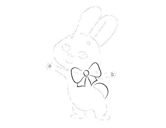 Coloring A picture of a Bunny. Category Animals. Tags:  draw, Bunny.