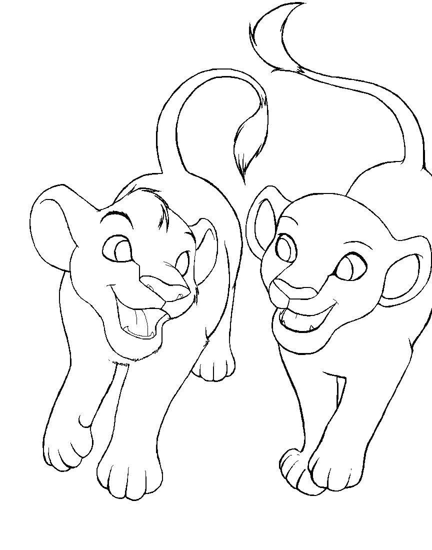 Coloring The lion king. Category lion. Tags:  lion animal.